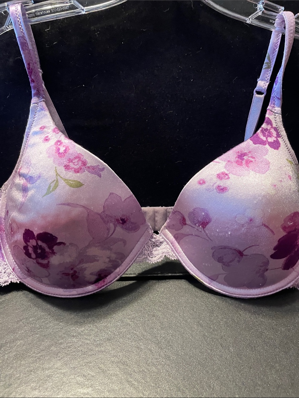 Women's Floral Light Purple T-Shirt Bra